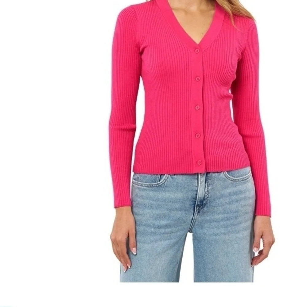 Women's Red Cardigan Sweater
